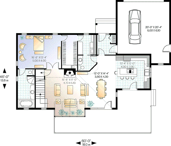 House Plan Design - Contemporary Floor Plan - Main Floor Plan #23-338