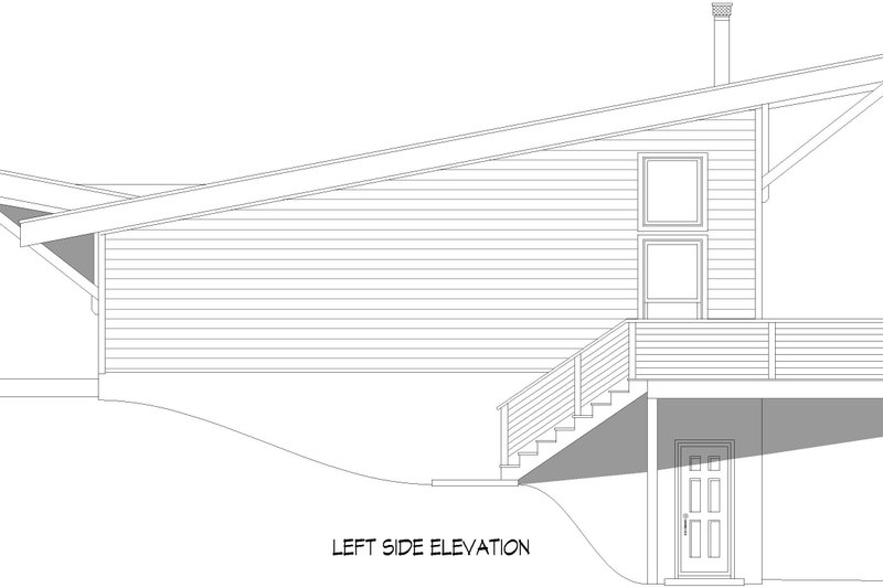 House Blueprint - Exterior - Other Elevation for Country House Plan #932-1123 - 1 bed, 2 bath