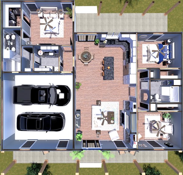 Farmhouse Floor Plan - Main Floor Plan #44-306