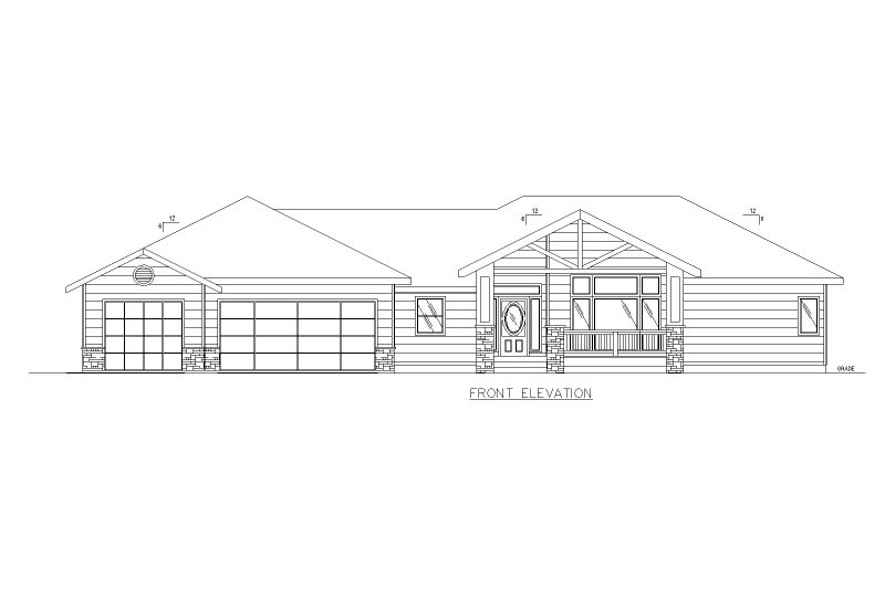 Home Plan - Exterior - Front Elevation for Traditional House Plan #117-390 - 3 bed, 3.5 bath
