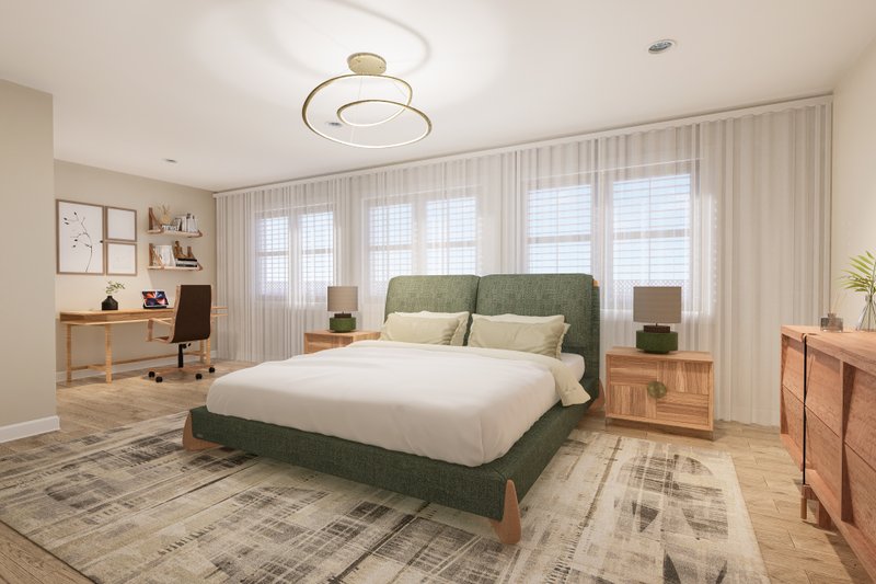 House Blueprint - Interior - Master Bedroom 1 for Traditional House Plan #1060-174 - 3 bed, 2 bath