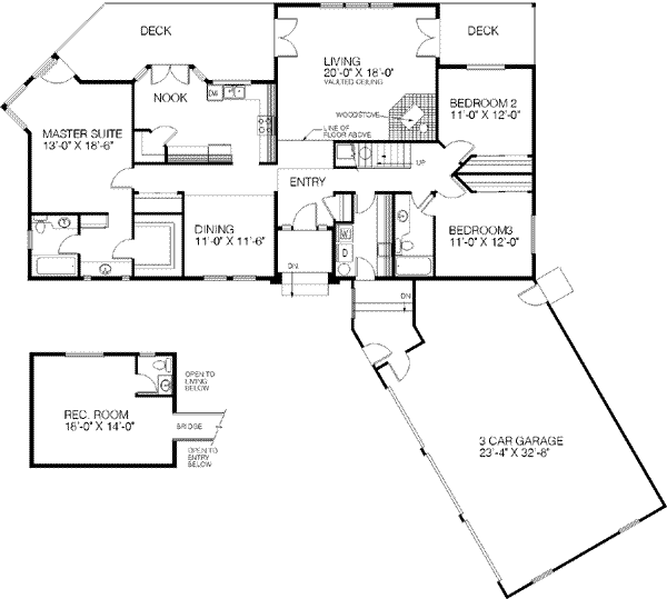 Contemporary Floor Plan - Main Floor Plan #60-355