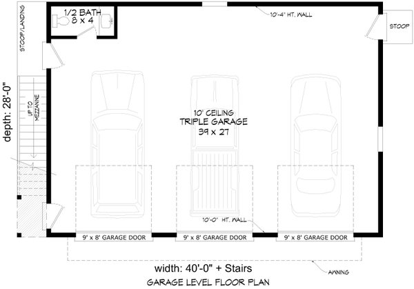 Contemporary Floor Plan - Main Floor Plan #932-1091