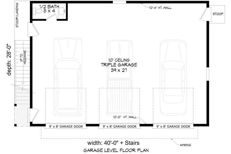 Dream House Plan - Floor Plan - Main Floor for Contemporary House Plan #932-1091, 0 bath