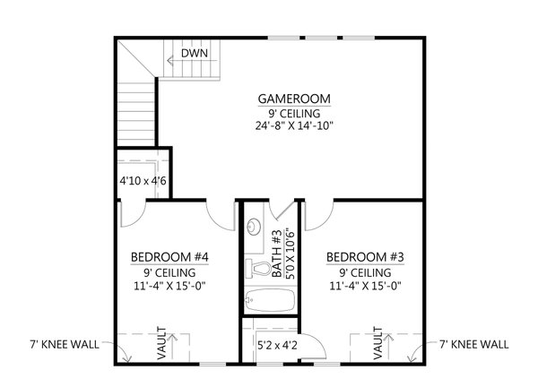 Farmhouse Floor Plan - Upper Floor Plan #1074-48