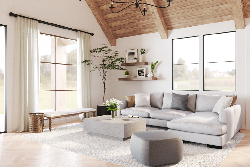 House Design - Interior - Family Room for Farmhouse House Plan #119-458 - 3 bed, 2 bath
