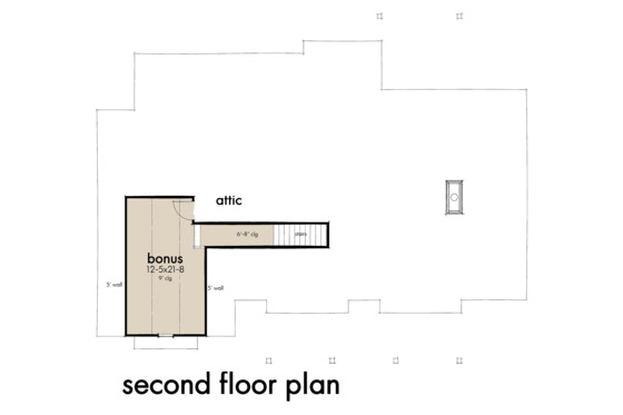 Floor Plan - Upper Floor for Farmhouse House Plan #120-263 - 4 bed, 3 bath