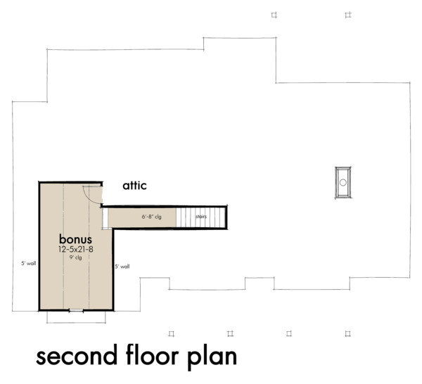 Farmhouse Floor Plan - Upper Floor Plan #120-263