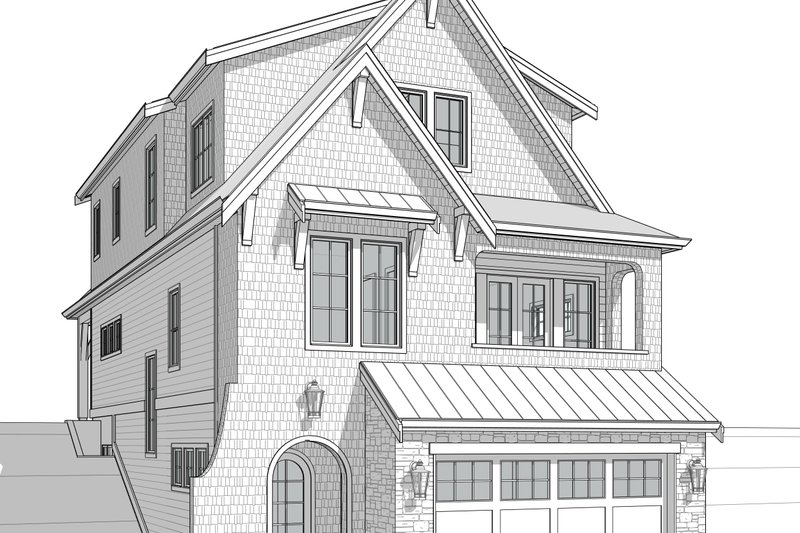 Home Plan - Exterior - Front Elevation 3 for Farmhouse House Plan #1114-26 - 5 bed, 3.5 bath
