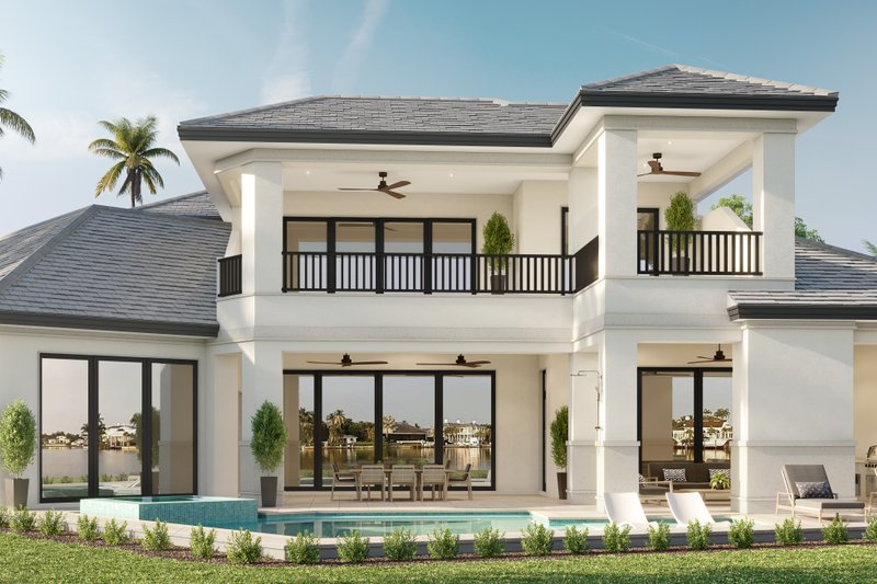Dream House Plan - Exterior - Rear Elevation for Contemporary House Plan #1083-27 - 5 bed, 6 bath