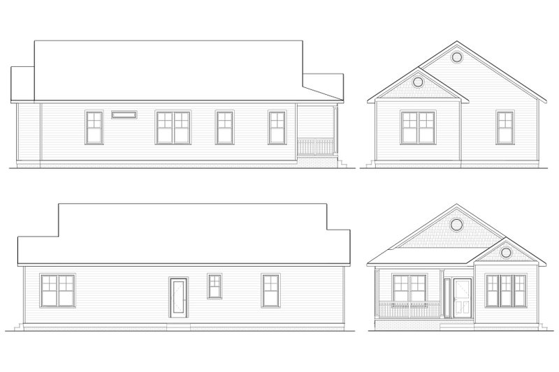House Design - Exterior - Other Elevation for Bungalow House Plan #936-50 - 3 bed, 2 bath