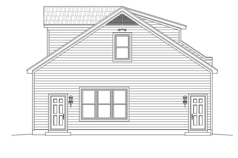 Architectural House Design - Exterior - Other Elevation 1 for Country House Plan #932-183, 1 bath