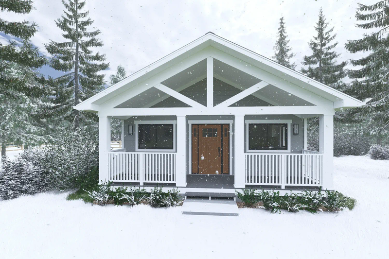 House Plan Design - Exterior - Other Elevation for Cottage House Plan #126-281 - 1 bed, 1 bath