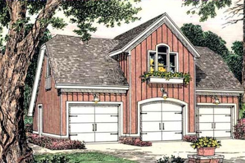 Architectural House Design - Country Exterior - Front Elevation Plan #406-301