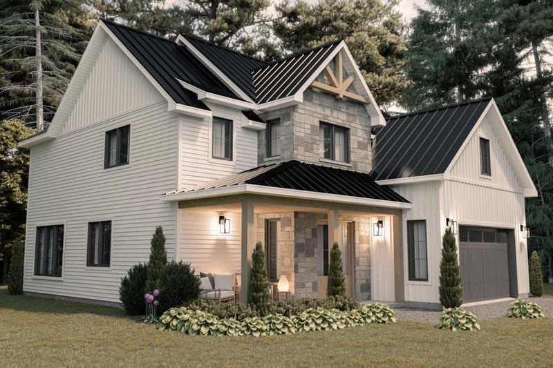 Architectural House Design - Exterior - Front Elevation 3 for Farmhouse House Plan #23-2788 - 3 bed, 2.5 bath