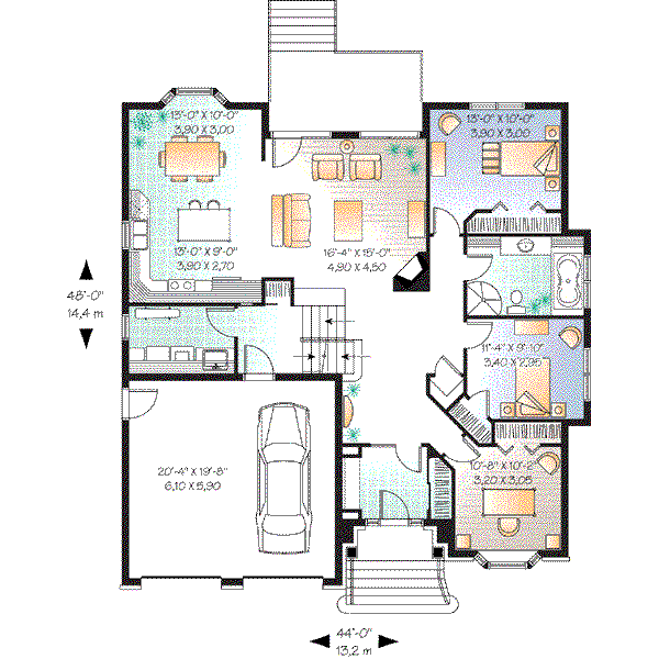 Architectural House Design - European Floor Plan - Main Floor Plan #23-658
