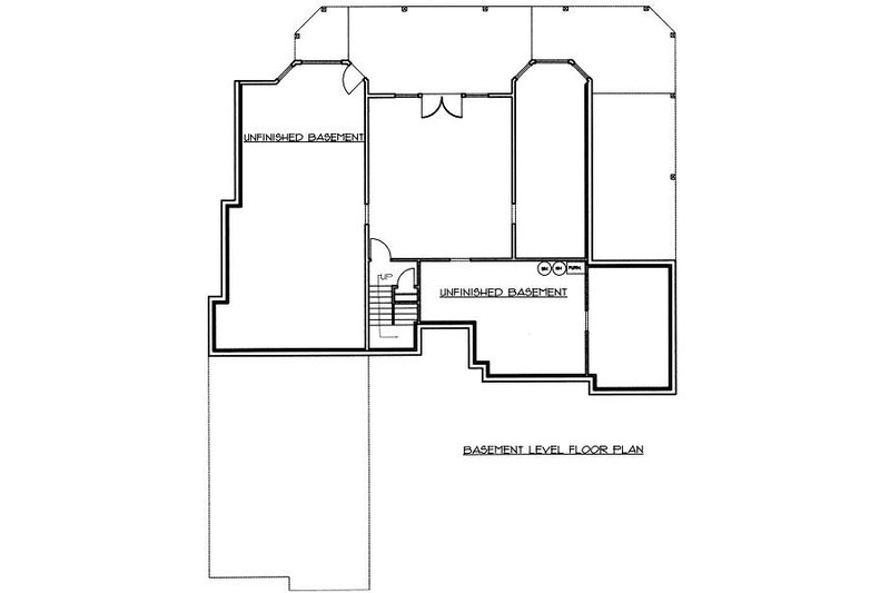 Home Plan - Floor Plan - Lower Floor for Traditional House Plan #117-545 - 3 bed, 2.5 bath