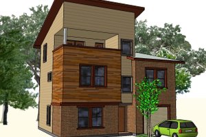 Contemporary Exterior - Front Elevation Plan #512-4