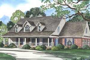Country Exterior - Front Elevation Plan #17-295