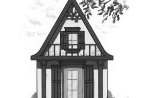 Cottage Exterior - Front Elevation Plan #23-465