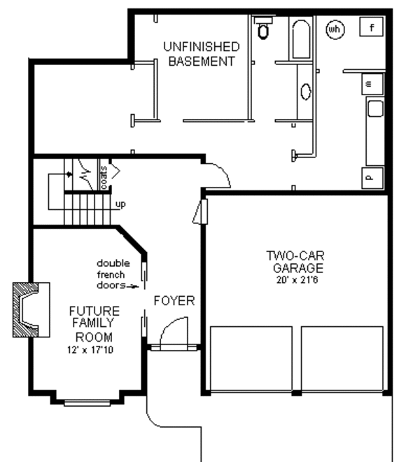 House Design - Traditional Floor Plan - Lower Floor Plan #18-114