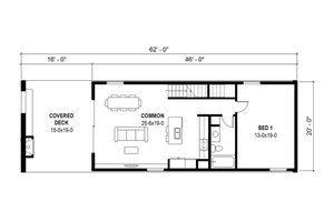 Floor Plan - Main Floor for Modern House Plan #497-36 - 4 bed, 3 bath