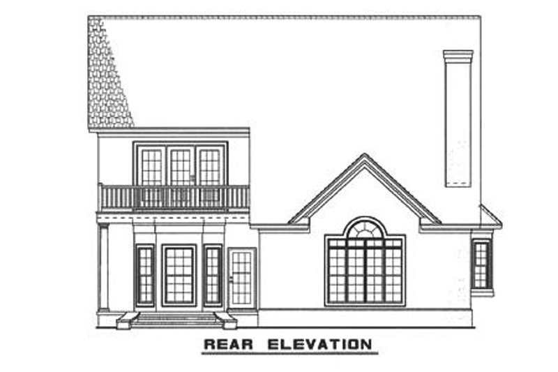 Dream House Plan - Exterior - Rear Elevation for Traditional House Plan #17-2287 - 3 bed, 1 bath