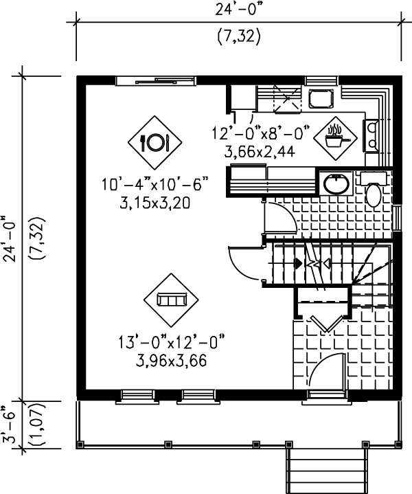 Victorian Floor Plan - Main Floor Plan #25-290