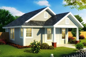Cottage Exterior - Front Elevation Plan #513-2181