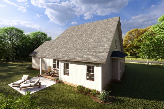 Exterior - Rear Elevation for Cottage House Plan #513-2214 - 4 bed, 4 bath