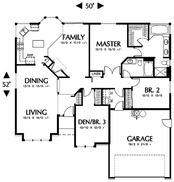 Home Plan - Traditional Floor Plan - Main Floor Plan #48-193