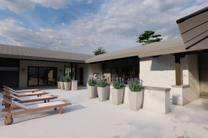 Exterior - Outdoor Living 1 for Modern House Plan #449-15 - 3 bed, 3.5 bath