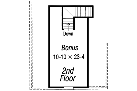 Floor Plan - Upper Floor for European House Plan #329-114 - 4 bed, 2 bath