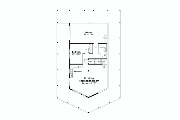 House Plan Design - Craftsman Floor Plan - Lower Floor Plan #124-1242