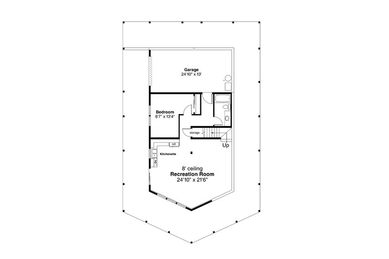 House Plan Design - Floor Plan - Lower Floor for Craftsman House Plan #124-1242 - 4 bed, 3 bath