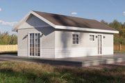 Traditional Style House Plan - 1 Beds 1 Baths 499 Sq/Ft Plan #1106-149 Exterior 