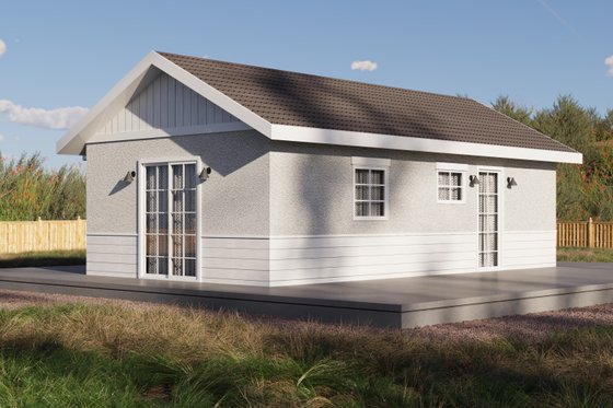 Exterior - Front Elevation 3 for Traditional House Plan #1106-149 - 1 bed, 1 bath