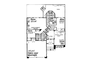 Floor Plan - Main Floor for European House Plan #47-217 - 3 bed, 3 bath