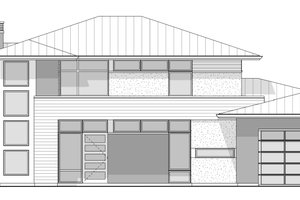Exterior - Front Elevation 2 for Contemporary House Plan #1114-101 - 5 bed, 4.5 bath