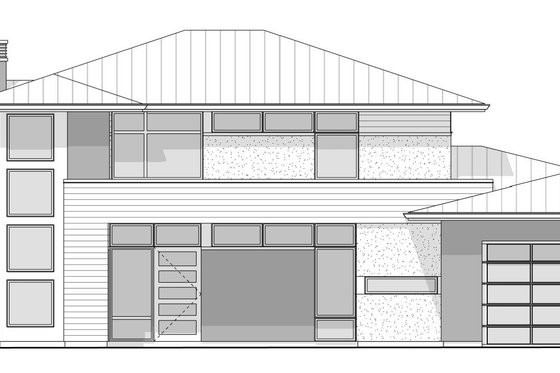 Exterior - Front Elevation 2 for Contemporary House Plan #1114-101 - 5 bed, 4.5 bath