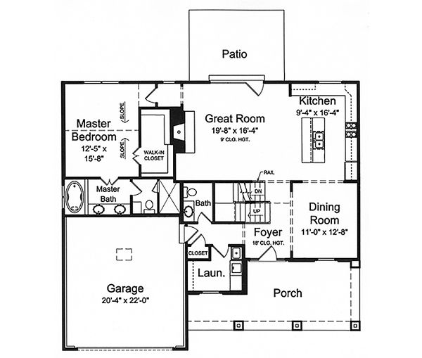Architectural House Design - Craftsman Floor Plan - Main Floor Plan #46-494