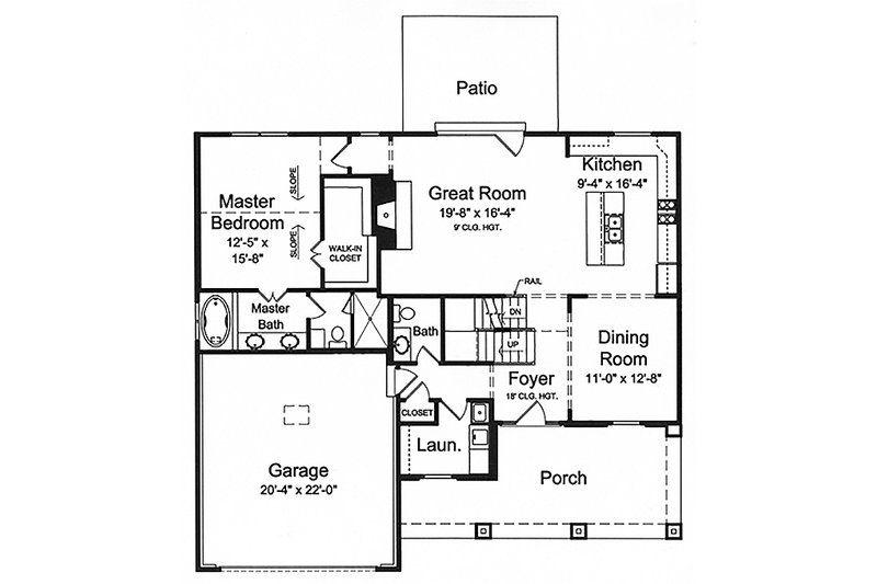 Home Plan - Floor Plan - Main Floor for Craftsman House Plan #46-494 - 4 bed, 2.5 bath