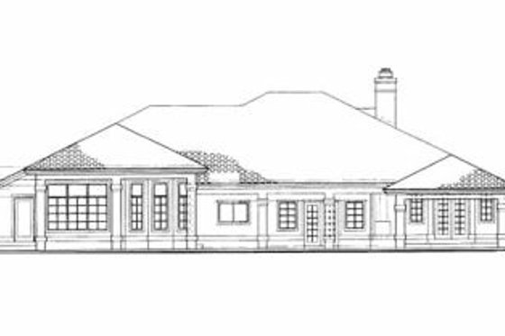 Exterior - Rear Elevation for Modern House Plan #72-324 - 3 bed, 4 bath
