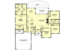 Floor Plan - Main Floor for European House Plan #430-138 - 3 bed, 2 bath