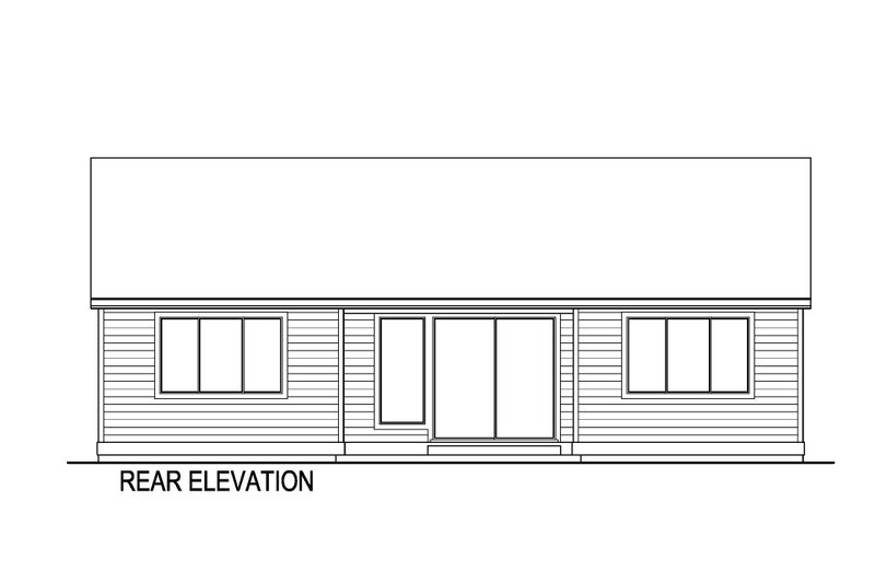 House Design - Exterior - Rear Elevation for Modern House Plan #569-71 - 3 bed, 2.5 bath