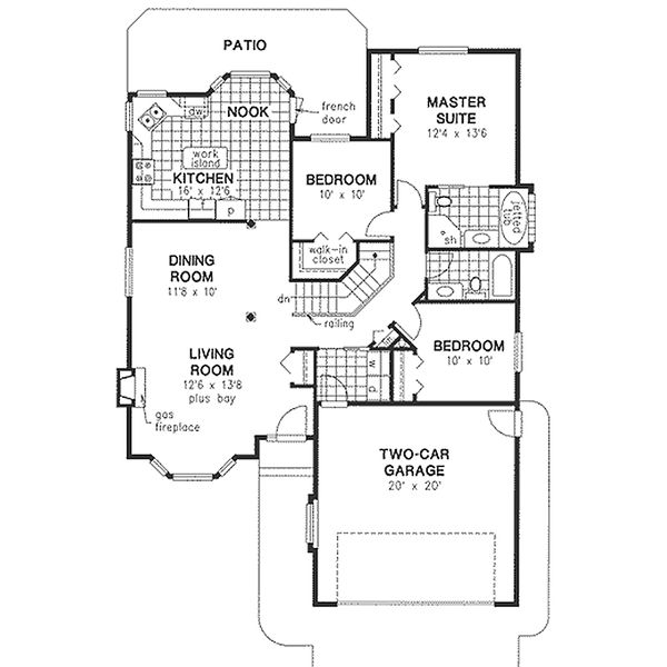 Home Plan - Traditional Floor Plan - Main Floor Plan #18-1014