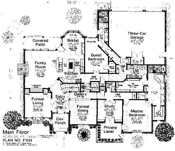 Traditional Floor Plan - Main Floor Plan #310-679