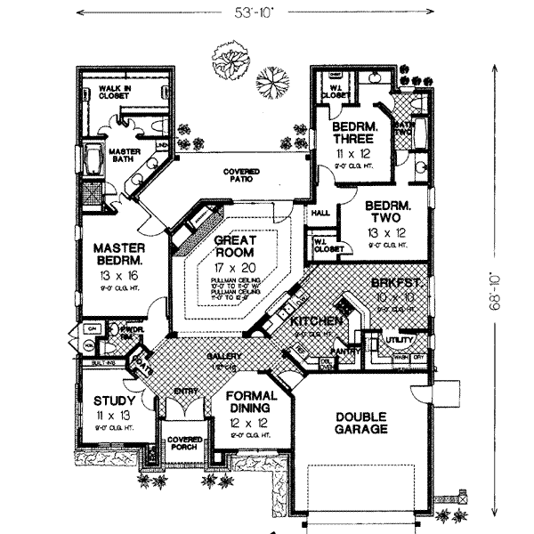 House Plan Design - European Floor Plan - Main Floor Plan #310-252