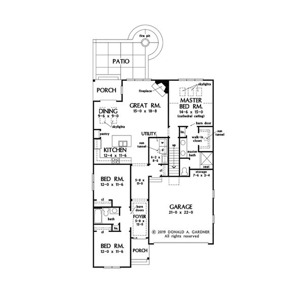 Cottage Floor Plan - Main Floor Plan #929-1083
