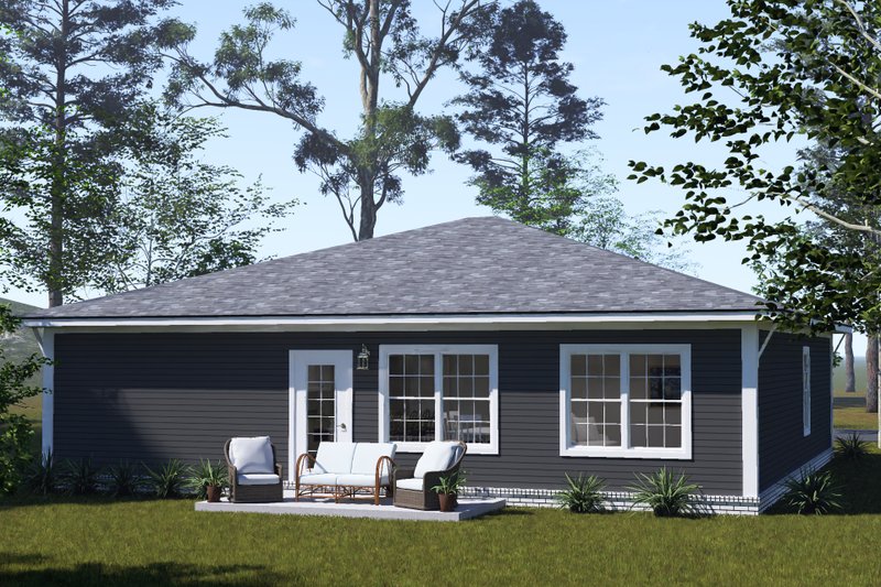 Architectural House Design - Exterior - Rear Elevation for Modern House Plan #513-2470 - 3 bed, 2 bath